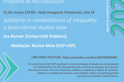 #01 1-2024 Seminário do DCP-USP "Solidarity in constellations of inequality: a postcolonial studies view"