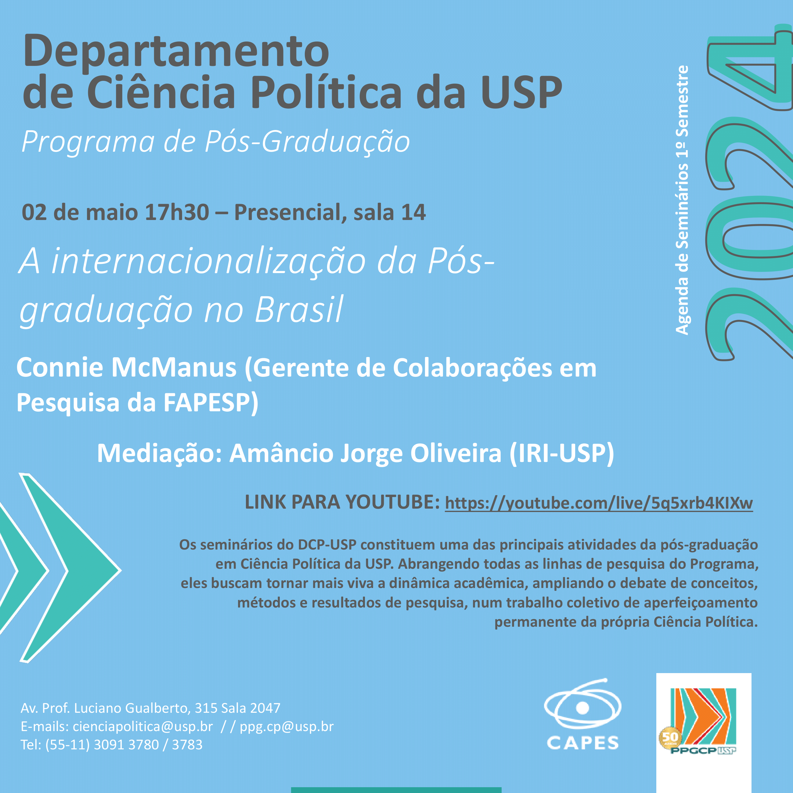 #06 1-2024 Seminário do DCP-USP "A internacionalização da Pós-graduação no Brasil"