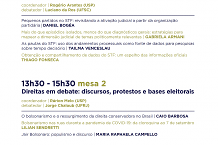 XII Seminário Discente do PPG Ciência Política - USP - 26 a 30 de setembro