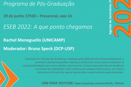 #13 1-2023 Seminário do DCP-USP | ESEB 2022: a que ponto chegamos |29 de junho, 17h30 (presencial)