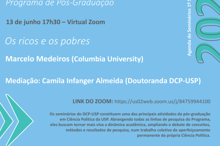 #11 1-2024 Seminário do DCP-USP "Os ricos e os pobres", com Marcelo Medeiros, 13 de junho, 17h30