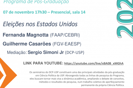 #4 2-2024 Seminário do DCP-USP "Eleições nos Estados Unidos", 07 de novembro, 17h30